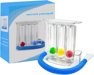 Diepe Ademhaling Oefenapparaat voor Longen, Wasbaar Ademhalingsysteem, Spirometer en Longtraining met 3 Ballen voor Effectieve Ademhalingsoefeningen