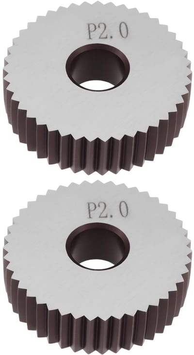 Dailygoods- Knurling Wielen 2,0 mm Pitch - Staal Rollers - 28x8x8 mm - Gereedschap voor Draaibank - Slijtvast - Voor Decoratieve Afwerking - Knurling Tool