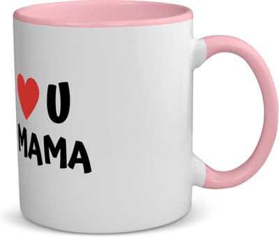 Akyol - i love u mama koffiemok - theemok - roze - Moeder - de liefste mama - moeder cadeautjes - moederdag - verjaardag - geschenk - kado - 350 ML inhoud