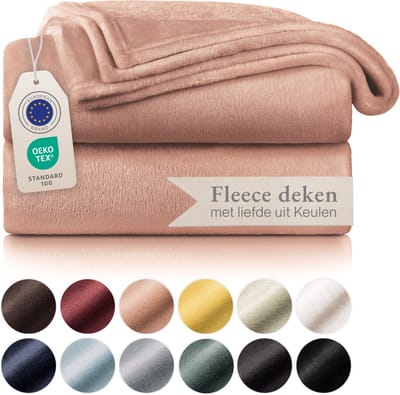 Blumtal - Fleece Deken - Super Zacht Fleece Plaid 150x200 cm - Oud Roze