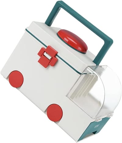EHBO-kit Medicijnkastje - Opbergdoos Sorteerdoos - Spullen Organiseren - Comfortabele Handgreep - Meerlaags Ontwerp - Groen