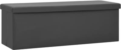 Opvouwbare opbergbank - Zitbank met opbergruimte - Ruimte Besparen - Stabiele MDF constructie - 110 x 38 x 38 cm