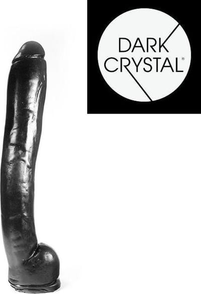 Dark Crystal XXL Dildo 37,5 x 6 cm - zwart