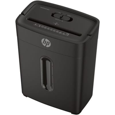 HP OneShred 6CC Shredder - 6 Vel DIN A4 - P-4 / DIN66399 - Papierversnipperaar - 14 Liter - Inklapbaar handvat - Kantoor/ Thuis - Zwart