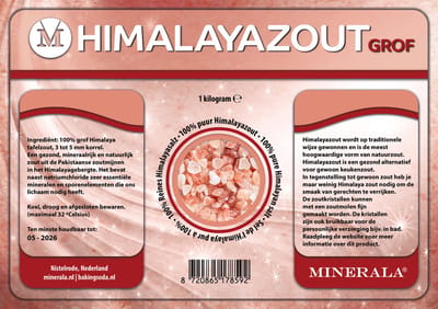 Himalayazout grof - 1 kg - Minerala - Himalaya keukenzout - Himalaya tafelzout - Badzout