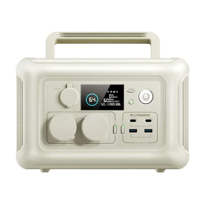 ALLPOWERS R600 Beige Draagbaar Energiestation 600W 299Wh LiFeP04 Accu - R600-Beige