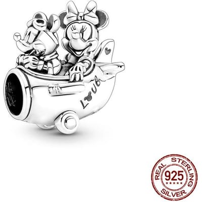 Echt Zilver Dumbo Op De Vlucht Prinses Charms Kralen Fit Pand Armband Doe-Het-Zelf Sieraden Maken Cadeau Voor Vrouwen gray