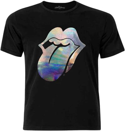The Rolling Stones Heren Tshirt -S- Foil Tongue Zwart