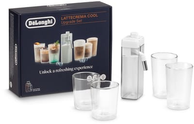 De'Longhi LatteCrema Cool Upgrade Set - Melkkaraf voor koude koffierecepten - Incl. 4 Thermische Glazen & Receptenboek - DLSC032