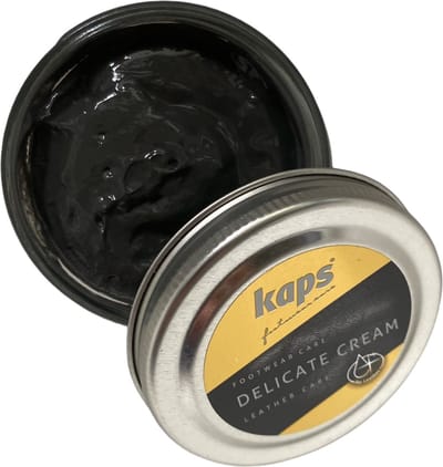 Kaps Schoencreme - schoensmeer - verzorgt het leer en geeft glans - (147) Lava Grijs - 50ml