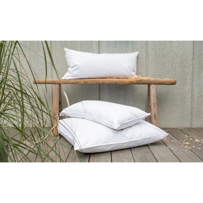 Luxe donzen kussen met Zwitsers grenenhout: 40 x 80