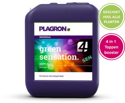 Plant versterker Greensensation 5L, Greensensation 5 L, Plagron Greensensation 5 L, Toppen afharder 5L, Bloeistimulator 5L, Plant afharder, Plagron, Top booster, Toppen booster