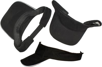 Zonneklep Zwart Basic Blanco - Pakket 3 stuks - Origineel Design