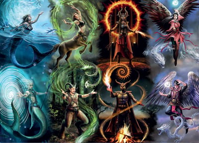 Bluebird Puzzle fantasie puzzel Anne Stokes - Elemental Magic - 1000 stukjes.