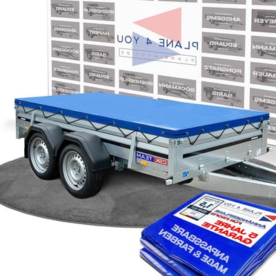 Aanhangerzeil - Afdekzeil Trailer - Aanhanger Beschermen - Scheurvast Waterdicht - 308 x 159 cm - Hoogglans Blauw