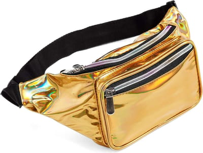 YONO Heuptasje Festival - Dames en Heren - Fanny Pack - Buideltasje - Telefoontasje Crossbody - Glitter - Goud