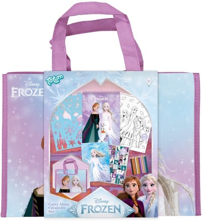 Disney Frozen XL vakantieset teken- sticker en kleurmap - carry along set voor uit en thuis - creatief speelgoed junior tekenen kleuren stickeren vanaf 3 jaar