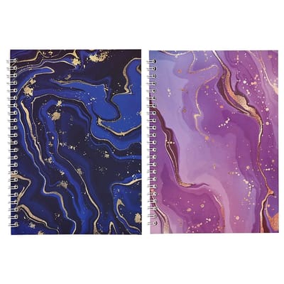 Dailygoods- Notitieboeken 2-Pack - Starry Sky Symphony - Creatieve Briefpapier - Lichtgewicht - Geschikt Voor Dagelijkse Opname - 21x14.8 Cm - Schrijfboekje