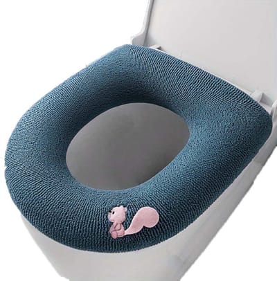 Nivard Wc Bril Hoes - Toiletbril Cover - Toiletbril - Wc Deksel - Wasbaar - Verwarmde Wc Bril - (Niet Elektrisch) - Zacht - Eekhoorn - Blauw
