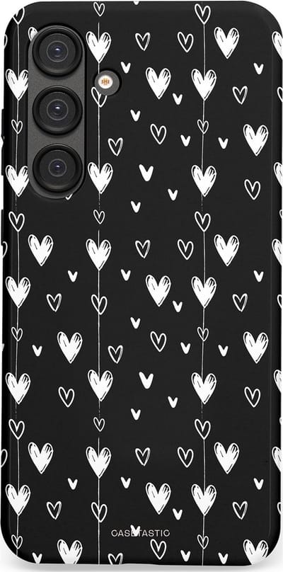 Casetastic Hoesje Geschikt voor Samsung S25 Plus - Stijlvolle Beschermende Duo-layer Case - Hangend Hartje