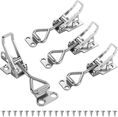 Spansluitingen Roestvrij Staal - Kniehendelspanners - Kasten Sluiten - Verstelbaar Design - 4 Stuks - Zilver