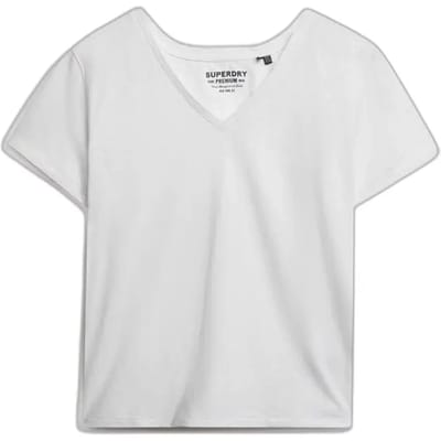 Superdry - Studios Slub T-shirt met Borduursel - Dames - T-shirts