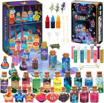 Meedeer Magische Toverdrank Knutselset-Magische drankset voor kinderen-tovermix-magische drankflessen, knutselset voor meisjes, 6, 7, 8, 9, 10,11,12jaar
