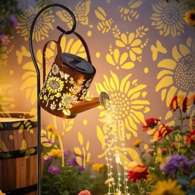 Zonne-energie tuinlamp in gieterdesign - Waterdichte buitenverlichting met automatische sensor