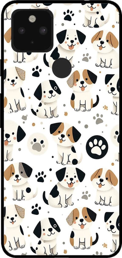 Smartphonica Telefoonhoesje voor Google Pixel 4A 5G met honden opdruk - TPU backcover case dog design geschikt voor Google Pixel 4A 5G