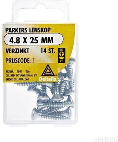 Spaanplaatschroeven Lenskop Pozidriv Verzinkt 4.8x25mm