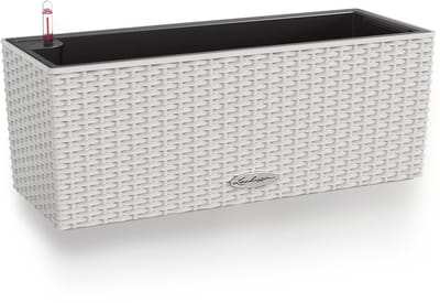 LECHUZA BALCONERA Cottage 50 - Plantenbak - met uitneembare binnenbak - met bewateringssysteem - ALL-IN-ONE set met LECHUZA-PON - lichtgrijs