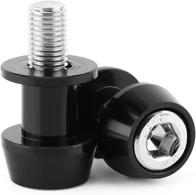 CNC Aluminium Swing Arm Spool Sliders voor Motorfietsen - 8mm Bobbins, Zwart, Duurzaam en Lichtgewicht