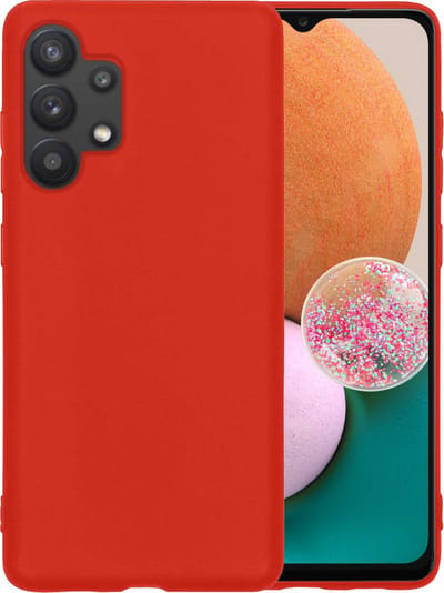 Hoesje - Geschikt voor Samsung Galaxy A13 4G - Sterk & Shockproof - Hoes Cover - Siliconen Case - Telefoonhoesjes - Rood