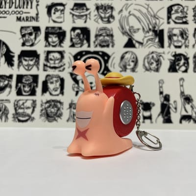 1 Stuk Anime One Piece Den Den Mushi Model Cartoon Luffy Sabo Ace Slakvormige Telefoon Kan Geluidsopname Speelgoed Fans Cadeaus gray