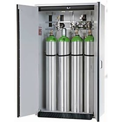 Gasflessenkast G-CLASSIC-30 Standaard, dubbele deur, 4x 50 l cilinders, B 1198 x D 616 x H 2050 mm
