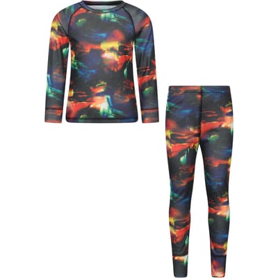 Mountain Warehouse Kinder-/kinders Talus Geometrisch Base Layer Set (Maisblauw)
