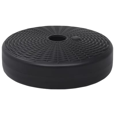 vidaXL - Parasolvoet - gevuld - met - zand/water - 24 - L - zwart