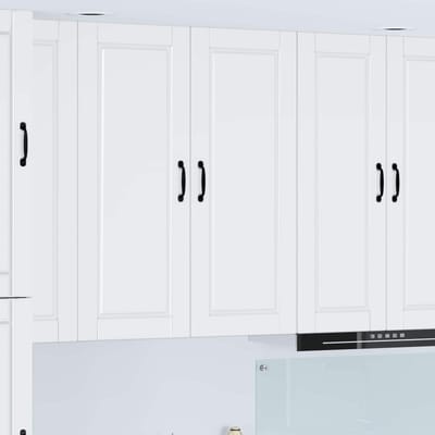 vidaXL - Wandkast - PORTO - Wit - 40 - x - 31 - x - 100 - cm - Bewerkt - hout