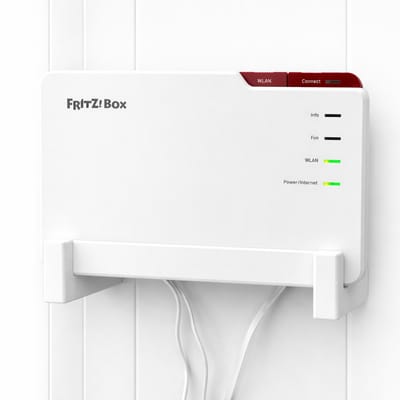 Muurbeugel Geschikt voor FRITZ!Box 5690 Pro – Router Wall Mount – Wandhouder Modem – Wifi Router Houder – Ruimtebesparend & Stabiel Design – Wit