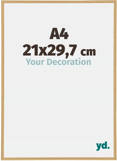 Your Decoration - Fotolijst A4 21x 29,7 cm - Kunststof - Beuken Licht - Annecy