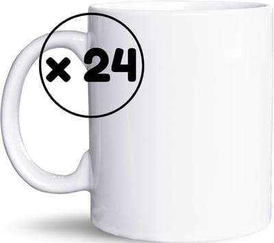 NietMokken.nl - 24x Witte Sublimatiemokken 325ml - Bedrukbare Mok - Perfect voor Sublimatie - Geschikt voor Bedrukken - Hoogwaardige Kwaliteit - Leuke Cadeau Ideeën - Vaatwasser- en Magnetronbestendig