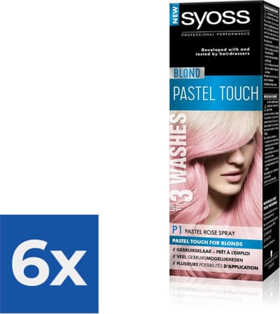 SYOSS Color Blond Pastel Touch P1 Pastel Rose Spray - 1 stuk - Voordeelverpakking 6 stuks