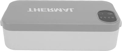 Elektrische Lunchbox - Voedselverwarmer - Warme Maaltijden Onderweg - Ingebouwde Batterij - 3200 Kubieke Centimeter - Zilver