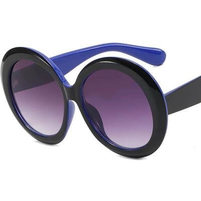 Lunettes de Soleil Rondes Oversize Unisexe Lunettes Dames Dernière Tendance Vintage Surdimensionnées Lunettes de Soleil Classiques Dégradé Noir Lunettes de Soleil de Luxe 1PC