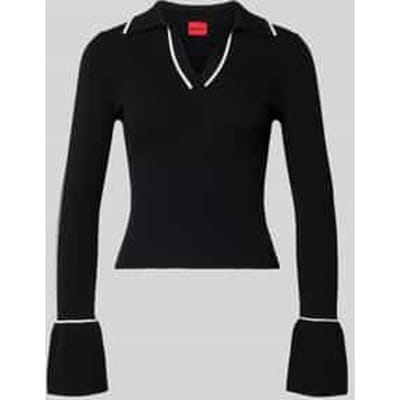 Slim fit gebreid shirt van viscosemix, model 'SAMUR'