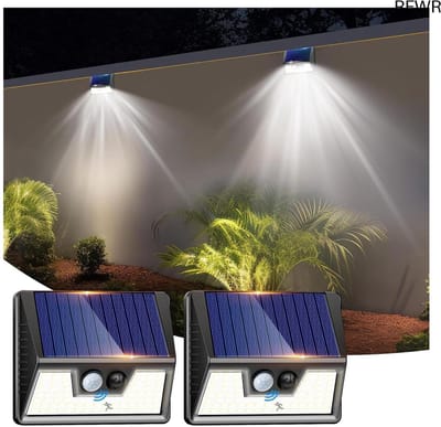 RFWR® LED Zonnelamp Buiten met Bewegingsmelder - 3 Modi, Waterdicht en Energiezuinig