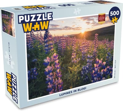 Puzzel Lupine - Zon - Paars - Legpuzzel - Puzzel 500 stukjes
