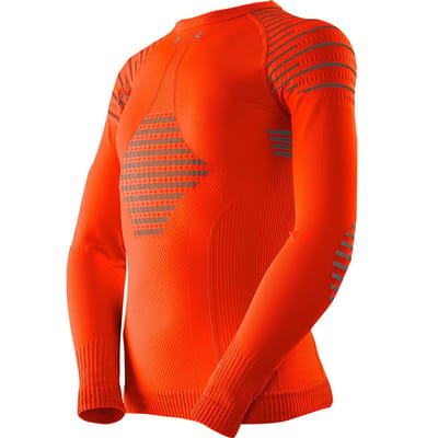 X-Bionic Invent 4.0 Shirt Lange Mouw Junior Sunset Orange/Antraciet 8-9 jaar