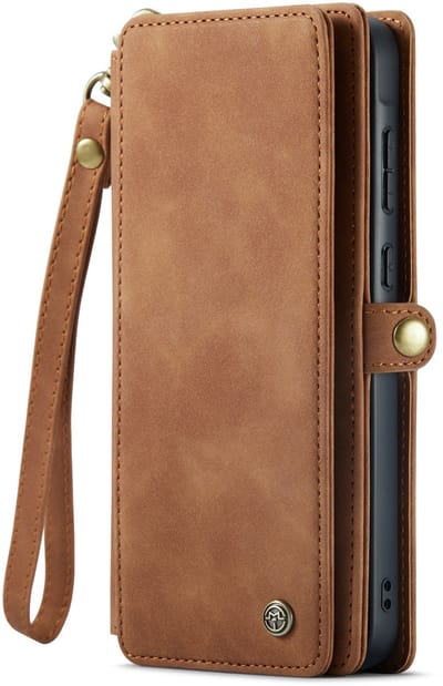 Casemania Hoesje Geschikt voor Samsung Galaxy S26 Ultra - Sienna Brown - 2 in 1 Portemonnee Book Case met Extra Vakken