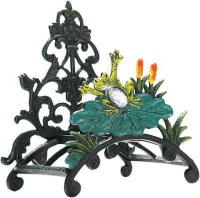 Slangstandaard - Slanghouder - Tuin Organiseren - Gietijzeren Decoratie - 24.5 x 16 x 28.5 cm - Geverfd